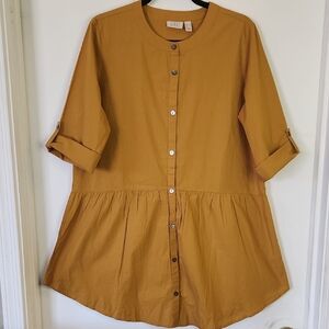 NWOT LOGO by Lori Goldstein Mustard Tunic